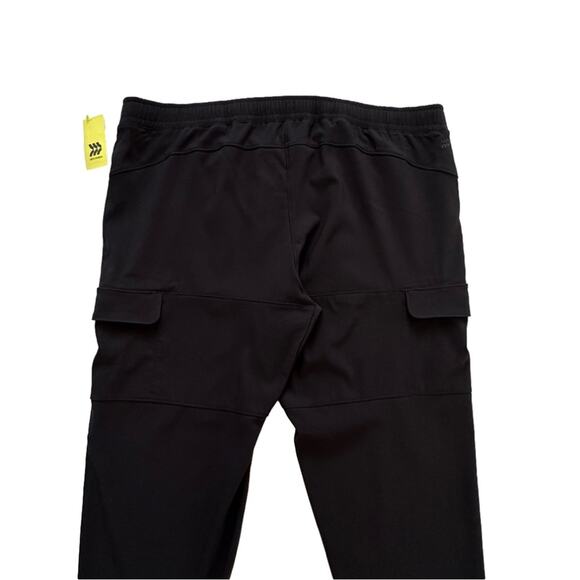 All In Motion Pants Black Stretch Pull On Cargo Tapered Leg Active Size XXL NEW - Picture 7 of 12